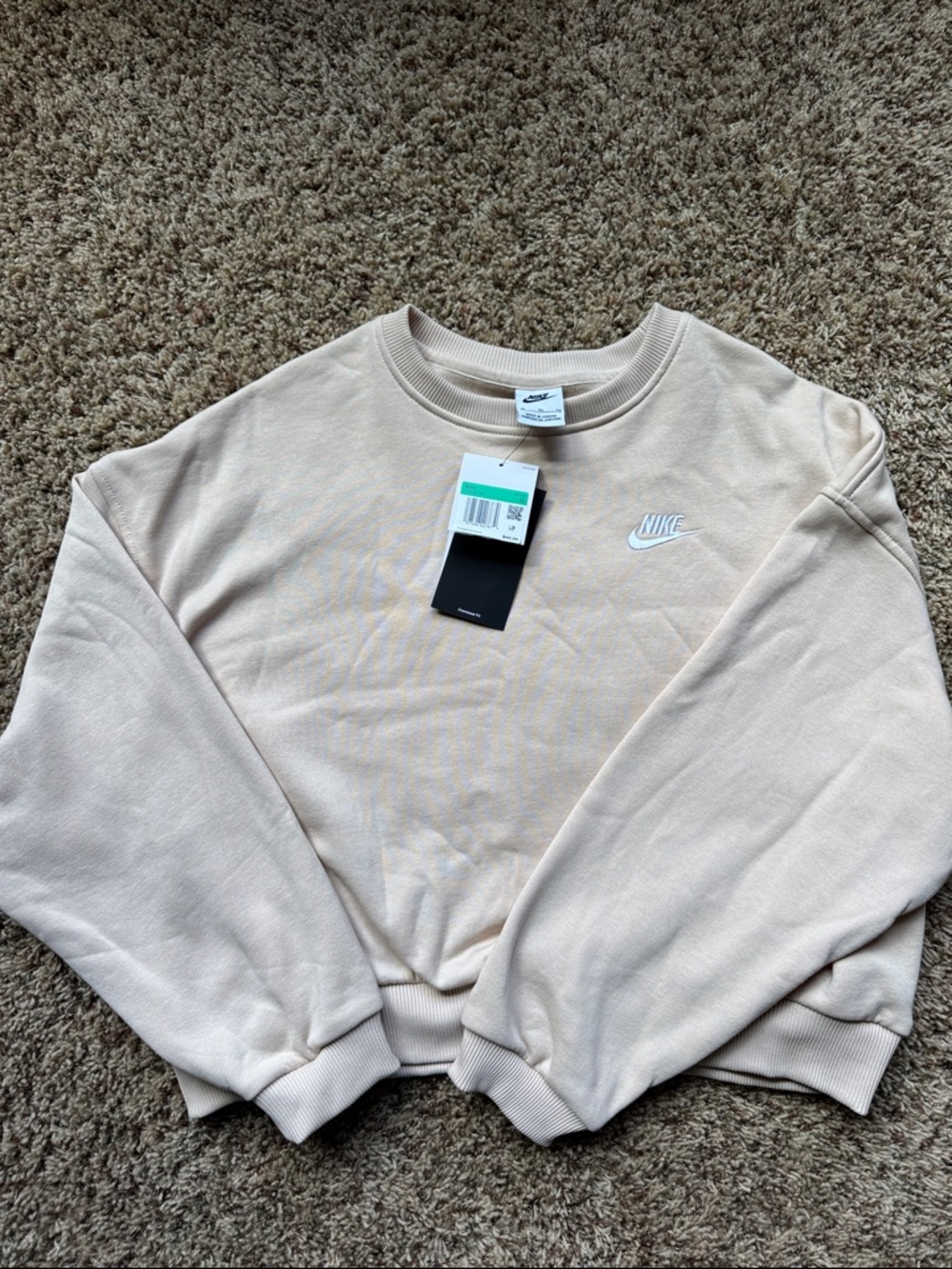 Nike Kids Beige Crewneck Sweatshirt